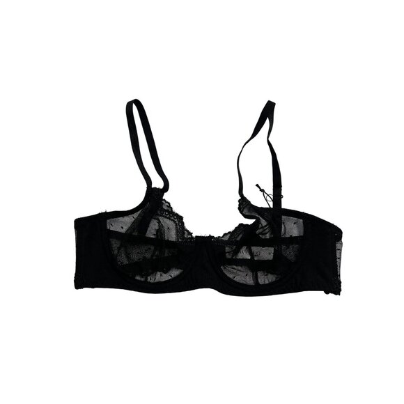 Ravello Sheer Lace Underwire Bra in Black - Picture 1 of 4